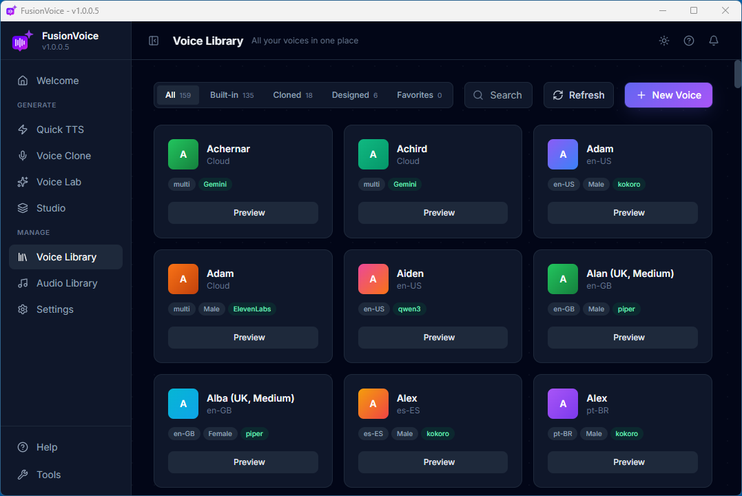 Voice Library