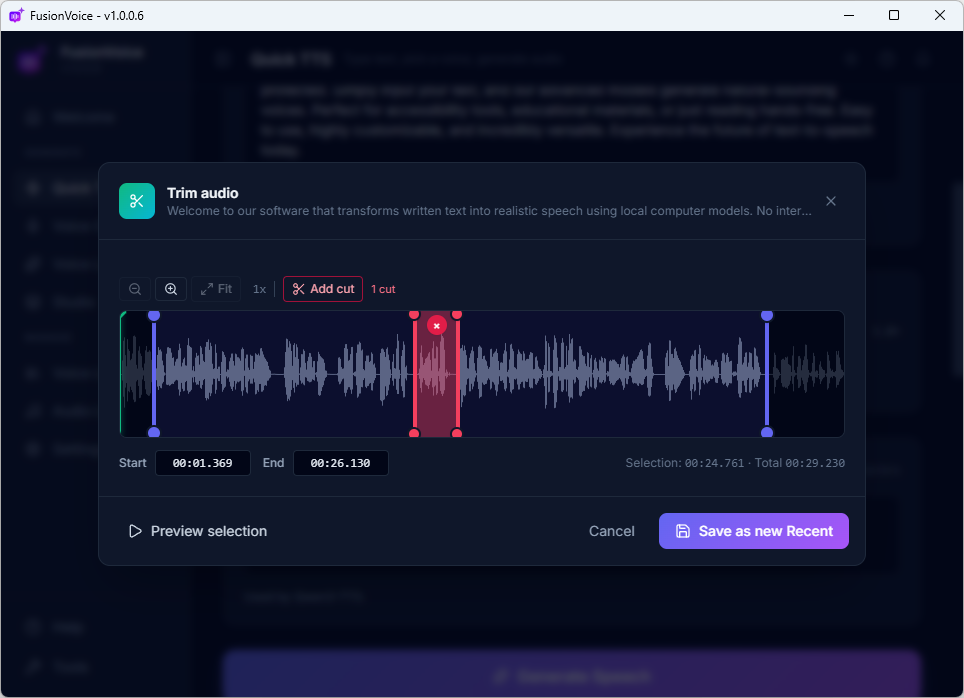 Audio clip editor