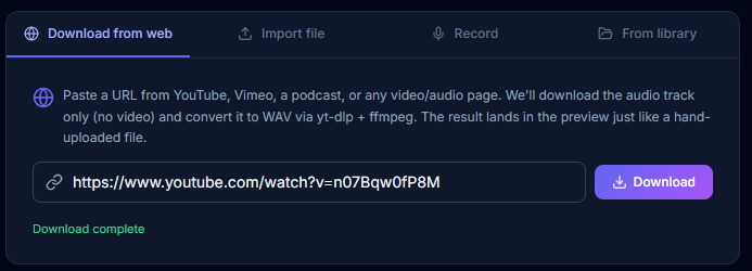 Download from web